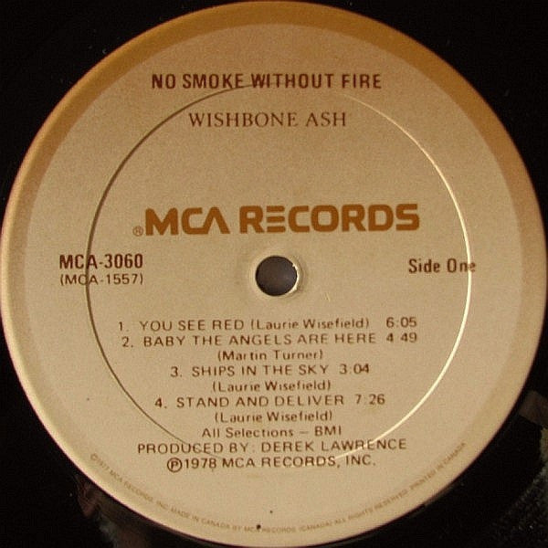 Wishbone Ash – No Smoke Without Fire 1978 Genre: Rock Arena Rock, Classic Rock (vinyl)