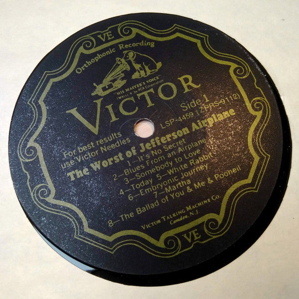 Jefferson Airplane - The Worst of Jefferson Airplane -1970 Classic Rock (vinyl)