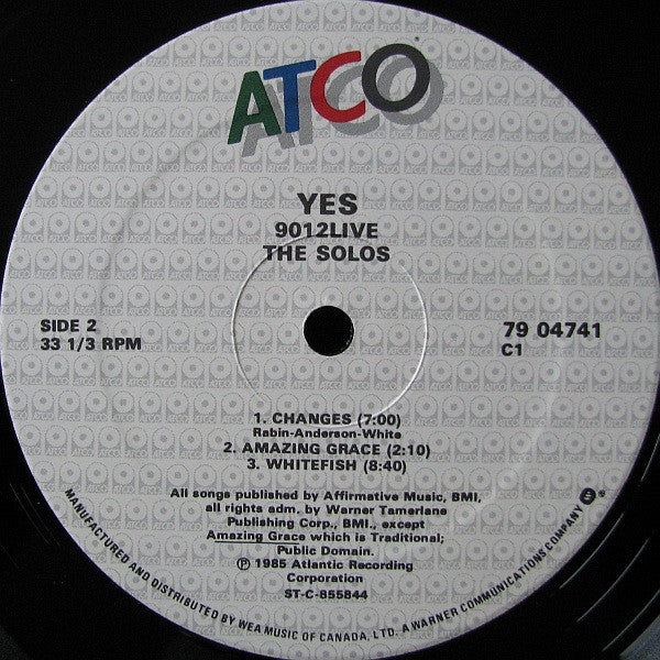 Yes – 9012LIVE: The Solos – 1985 – Progressive Rock / Live Performance