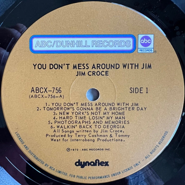 Jim Croce - You Don't Mess Around With Jim -1972- Folk Rock (vinyl)