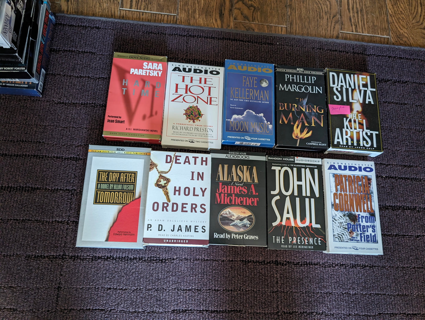 10 Audio Book Tapes - John Saul, James Michener, ++ Lot # 2