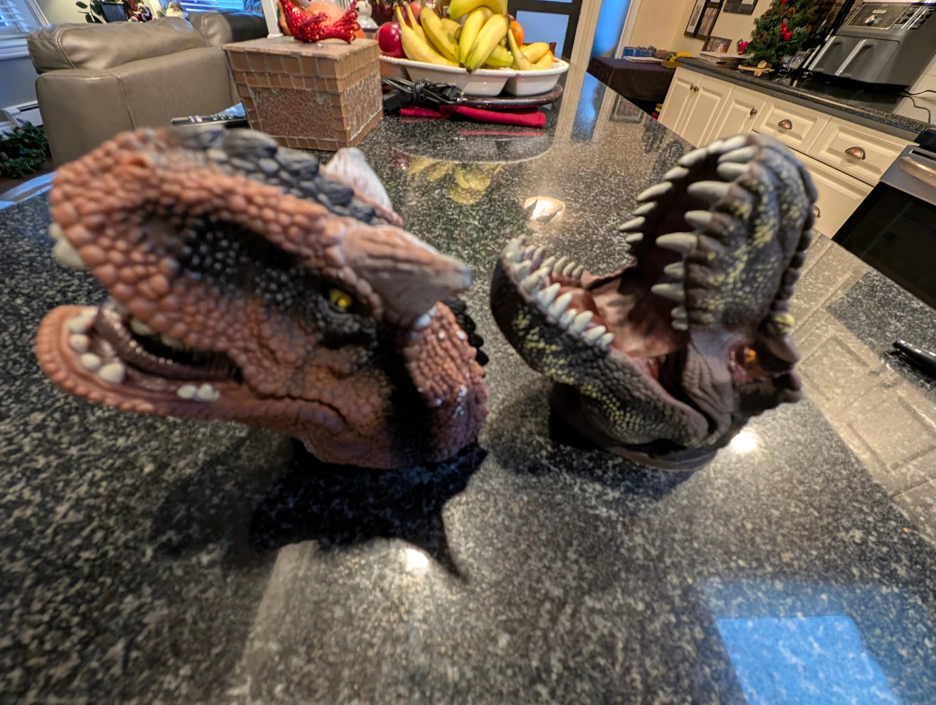 2 DINOSAUR Hand Puppets - One Price - Lot #5