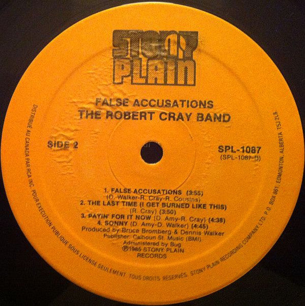 The Robert Cray Band – False Accusations - 1985-Modern Electric Blues (Vinyl) NMint