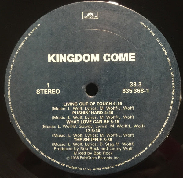 Kingdom Come – Kingdom Come -1988- Hard Rock, Heavy Metal (Vinyl) NEAR MINT