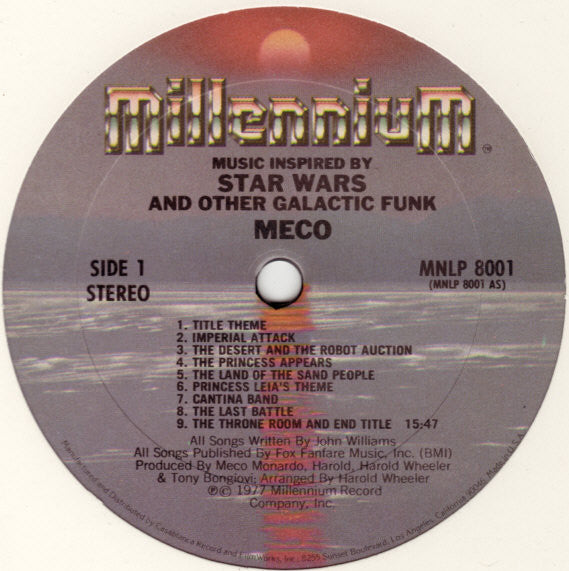 MECO – Star Wars and Other Galactic Funk .1977, Disco, Funk, Stage & Screen (vinyl)