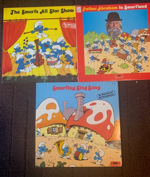 3 GREAT SMURF ALBUMS - Sold As A Lot Vg to NM - guaranteed