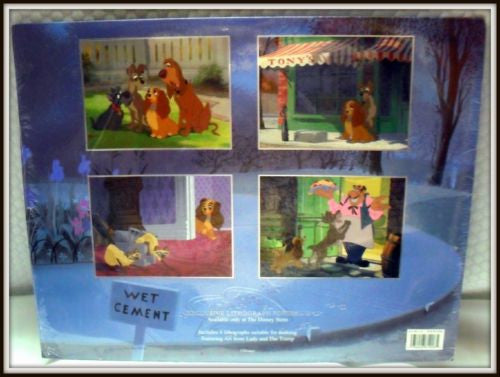 Walt Disney - Commemorative- 4 Lithographs - Lady & the Tramp