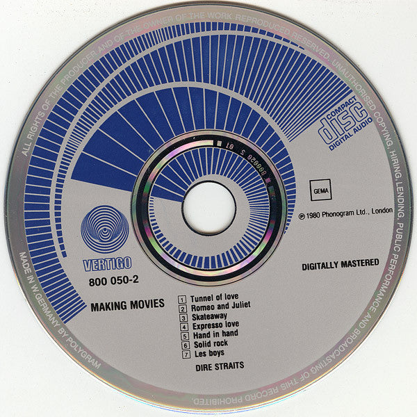 Dire Straits – Making Movies -1984 (Euopean Import CD)