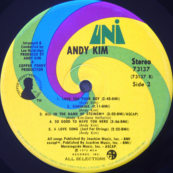 Andy Kim – Andy Kim - 1973 -Pop (Vinyl)