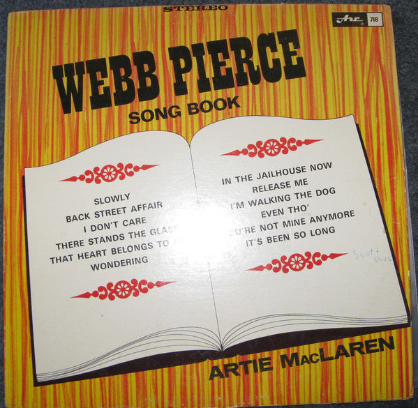 Artie MacLaren – Webb Pierce Song Book - Folk, World, & Country (vinyl)