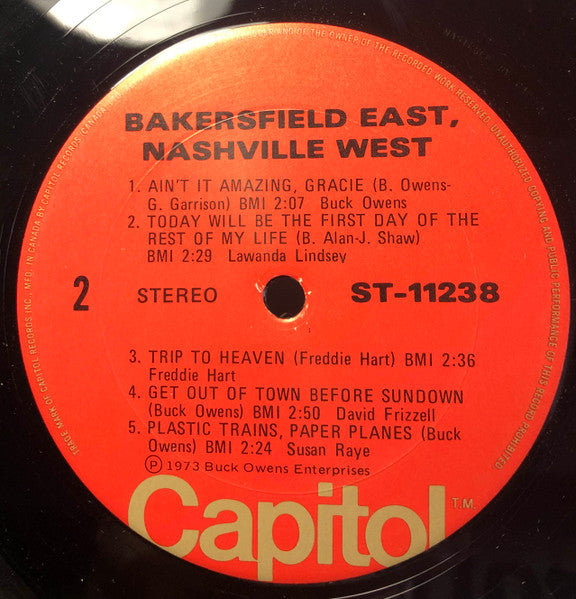 Bakersfield, Nashville West - Buck Owens , David Frizzell , Susan Raye + 1972-Country (Vinyl)