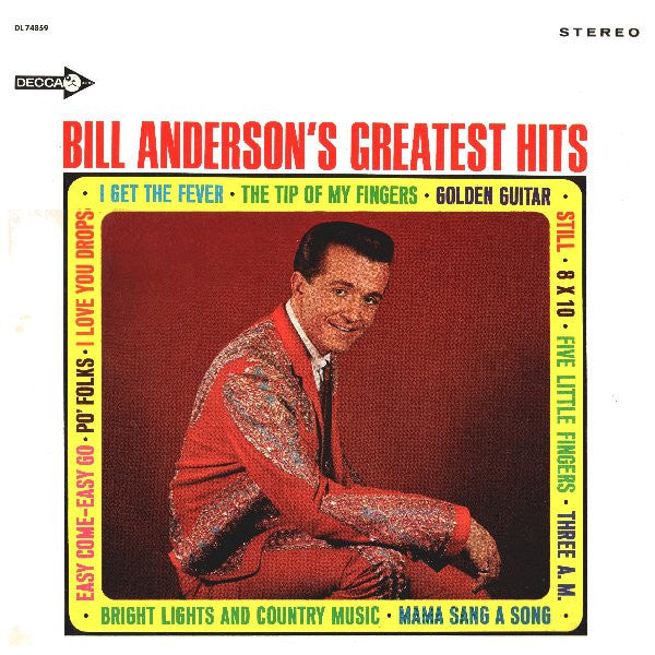 Bill Anderson Bill Anderson's Greatest Hits -1973- country (Vinyl)
