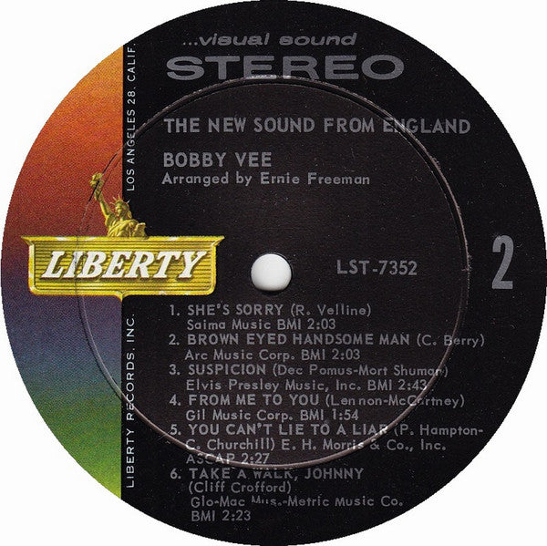 Bobby Vee – The New Sound From England - 1964-Rock, Pop , Vocal, Rock & Roll (vinyl)