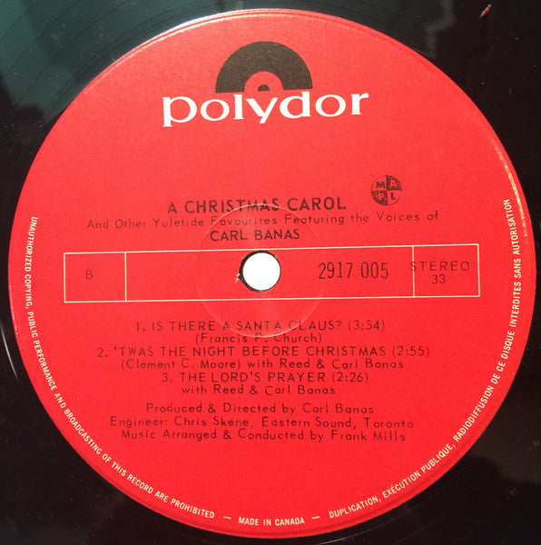 Carl Banas – Charles Dickens' A Christmas Carol 1971-Non-Music, Stage & Screen Christmas (Vinyl)