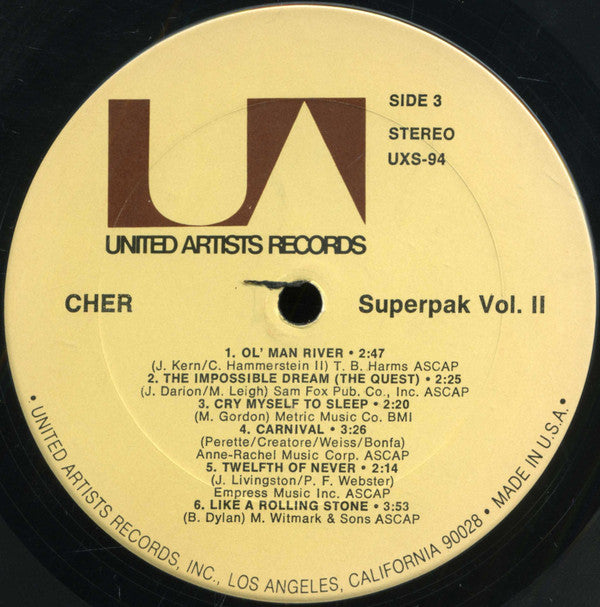 Cher – Cher Superpak Vol. II - 2 lps - 1972- Folk Rock, Pop Rock (Vinyl) Note Cover Condition