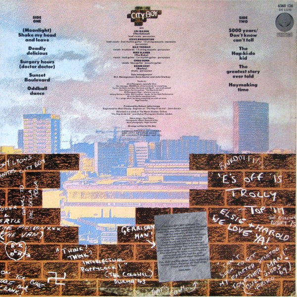 City Boy – City Boy - 1976 pop rock (vinyl)