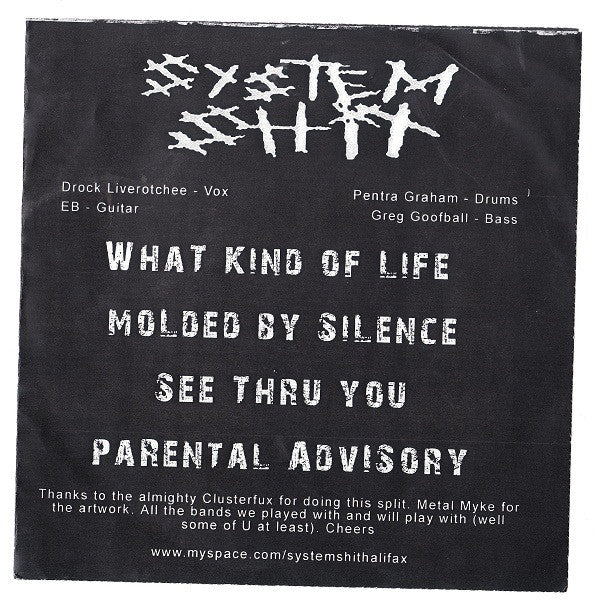Clusterfux / System Shit – Clusterfux / System Shit -2007 Crust, Punk -Vinyl, 7", Pink