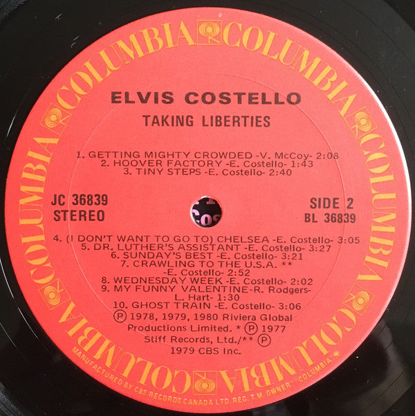 Elvis Costello – Taking Liberties -1980- New Wave, Rock & Roll (vinyl)