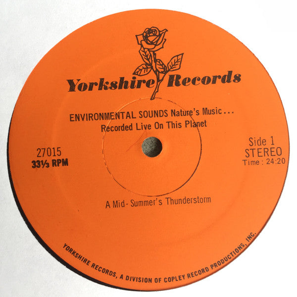 Environmental Sounds- Nature's Music Recorded Live On This Planet -1972 - Non-Music,Field Recording (Vinyl)