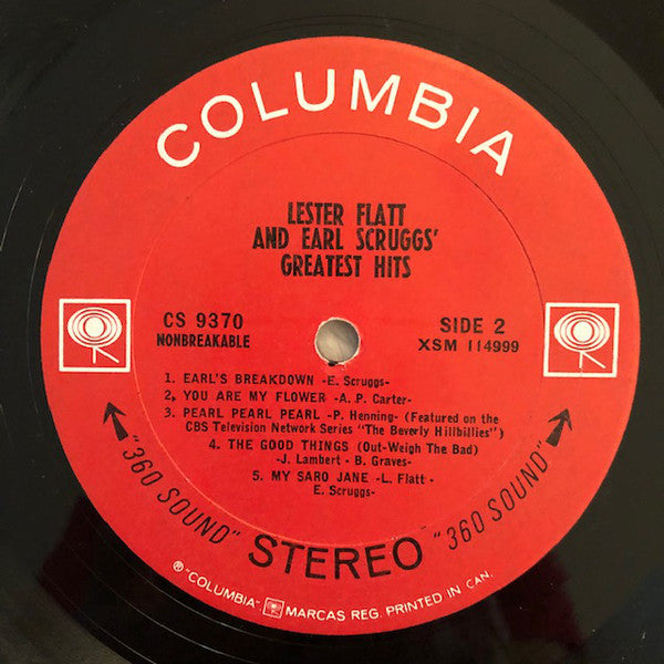 Flatt & Scruggs – Greatest Hits - 1966 - Folk, World, & Country, Stage & Screen Style: Soundtrack, Country, Bluegrass (vinyl)