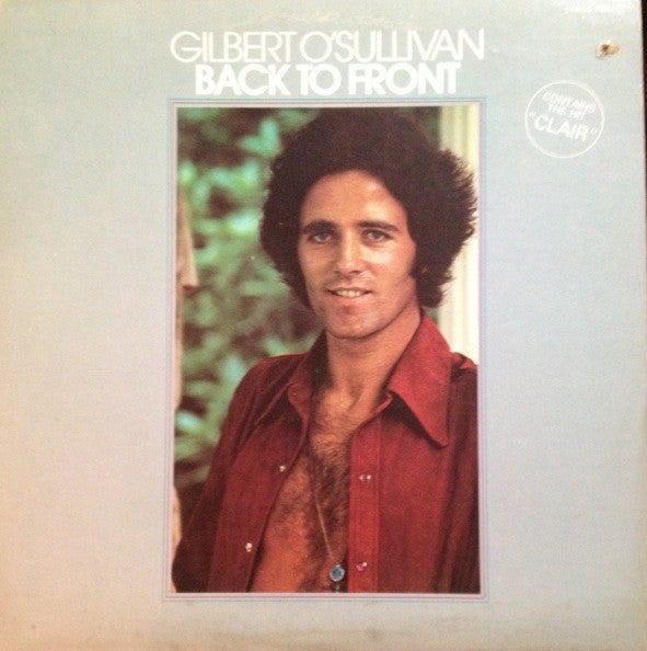 Gilbert O'Sullivan – Back To Front- 1972- Folk Rock (vinyl)
