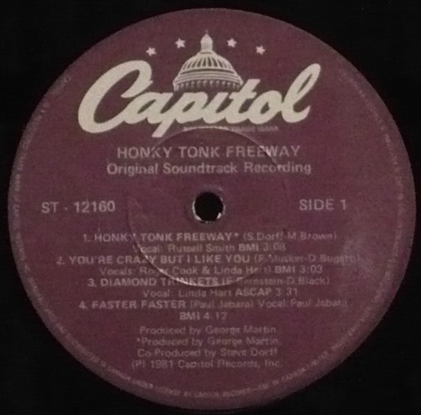 Honky Tonk Freeway (The Original Motion Picture Soundtrack) 1981- Soundtrack, Country (vinyl)