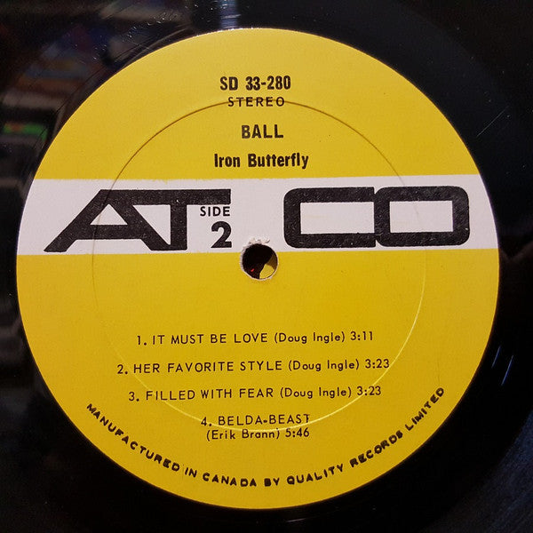 Iron Butterfly – Ball - 1969-Psychedelic Rock ( Clearance Vinyl ) definite marks