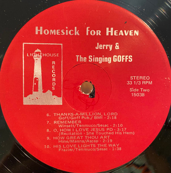 Jerry & The Singing Goffs – Homesick For Heaven - 1971- Folk, World, & Country Style: Story, Gospel ( New Rare Vinyl )
