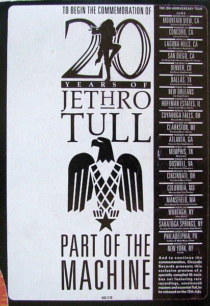 Jethro Tull – Part Of The Machine -1988 - 12", Single, 33 ⅓ RPM, Promo (vinyl)