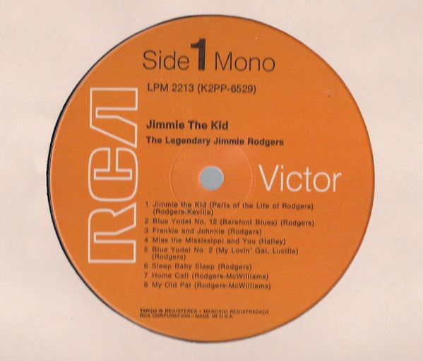 Jimmie Rodgers – Jimmie The Kid -1961- Folk, World, & Country (vinyl)