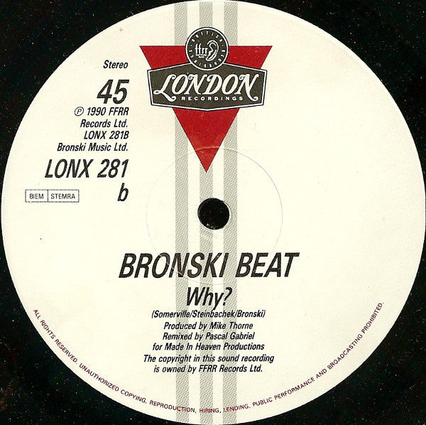 Jimmy Somerville – To Love Somebody ( Bronski Beat) 1990-Electronic Style: Synth-pop (UK Vinyl, 12", 45 RPM, Single )