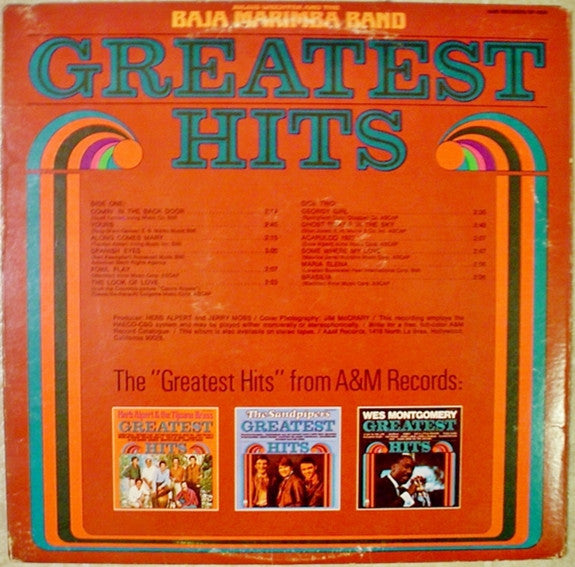 Julius Wechter And The Baja Marimba Band – Greatest Hits - 1970 Latin Jazz (Vinyl)