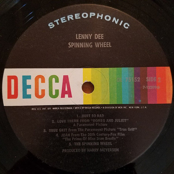 Lenny Dee – Spinning Wheel -1969-Rock, Pop Style: Lounge, Easy Listening (Vinyl)