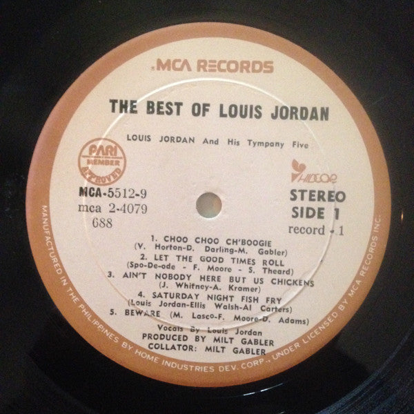 Louis Jordan And His Tympany Five – The Best Of Louis Jordan -1975- 2 lps - Jazz ,Jump Blues, Rhythm & Blues, Swing (vinyl)