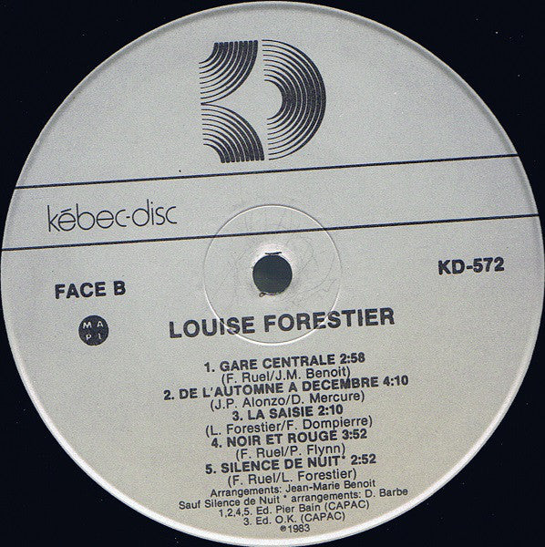 Louise Forestier – Louise Forestier - 1983- Folk (vinyl)