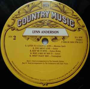 Lynn Anderson – Country Music -Time Life Series - 1981 (Vinyl)