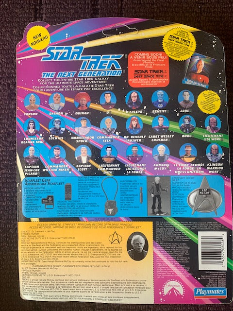 Star Trek: The Next Generation Admiral McCOY Action Figure 1993 Playmates MOC
