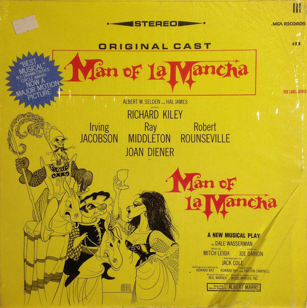 Man Of La Mancha - Original Cast, Richard Kiley, Joan Diener, Irving Jacobson, Robert Rounseville, Ray Middleton (vinyl)