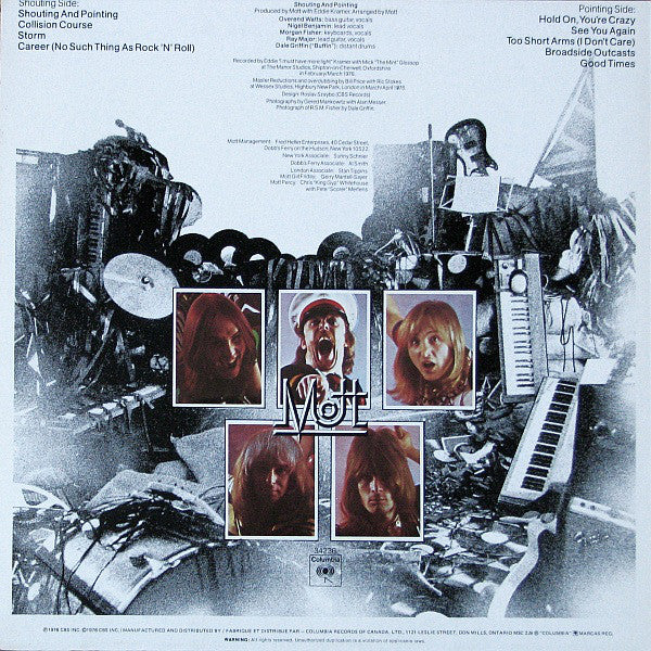 Mott – Shouting And Pointing - 1976-Rock Style: Glam, Classic Rock (clearance vinyl)