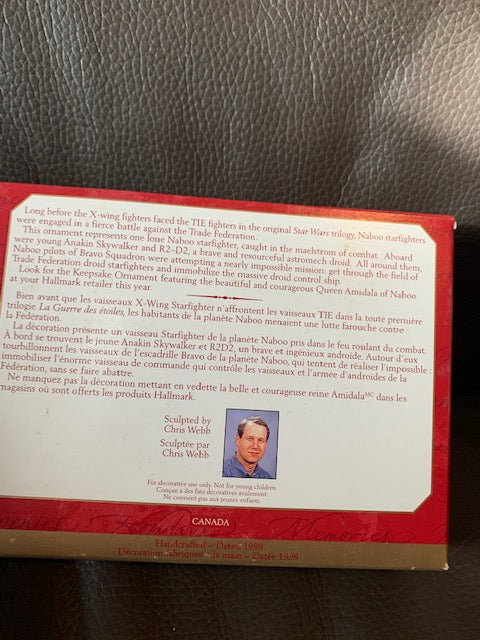 Hallmark Keepsake Star Wars Episode 1 Naboo Royal Starship NIB