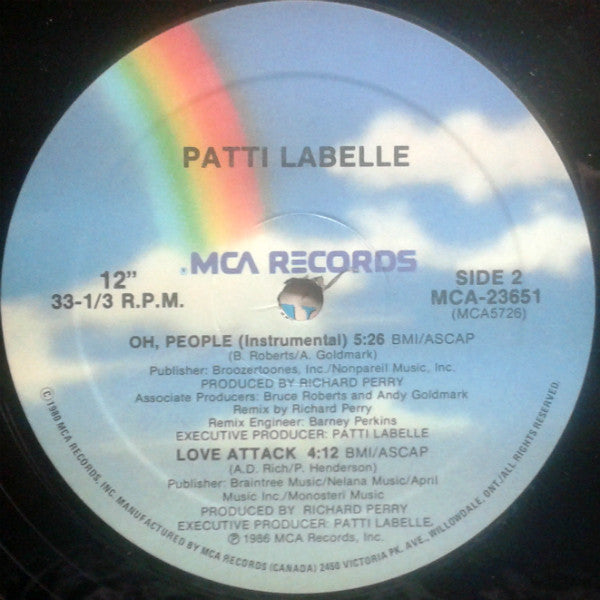 Patti LaBelle – Oh, People - Funk / Soul - RnB/Swing, Downtempo, Soul- Vinyl, 12", Maxi-Single, 33 ⅓ RPM