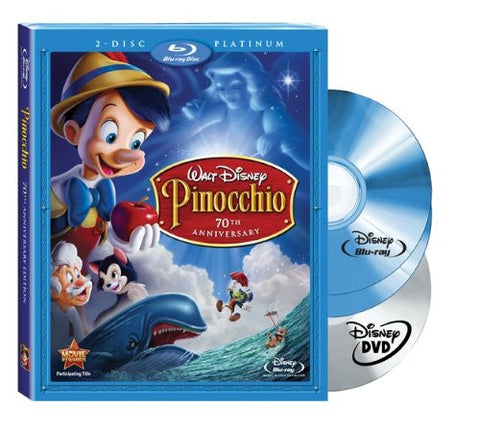Pinocchio (70th Anniversary Platinum Edition + Standard DVD) [Blu-ray] Mint Used