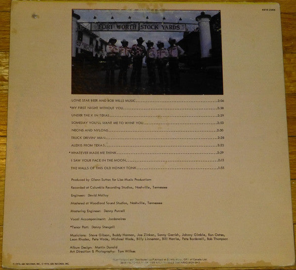 Red Steagall – Lone Star Beer And Bob Wills Music -1976-Folk, World, & Country (Vinyl)