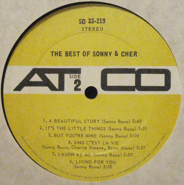 Sonny & Cher – The Best Of Sonny & Cher (196?) Pop (vinyl)