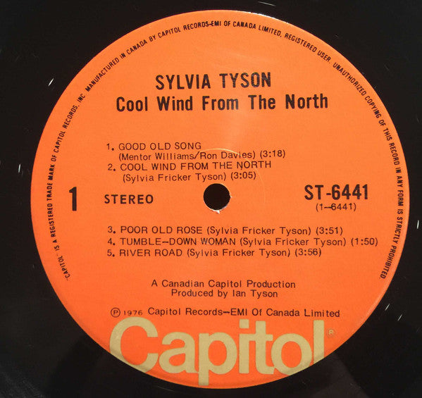 Sylvia Tyson – Cool Wind From The North - 1976 Folk, World, & Country (vinyl)