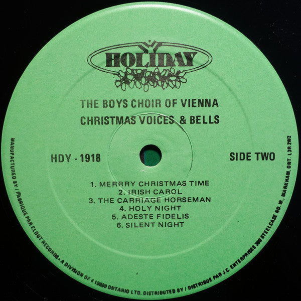 The Boys Choir Of Vienna – Christmas Voices & Bells - 1980-Pop, Classical Style:Religious (vinyl)