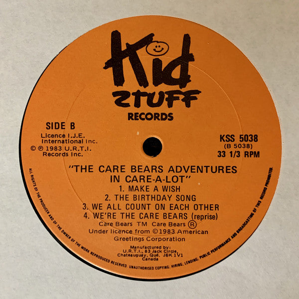 The Care Bears – The Care Bears Adventures In Care-A-Lot - 1983-Pop, Children's (vinyl )