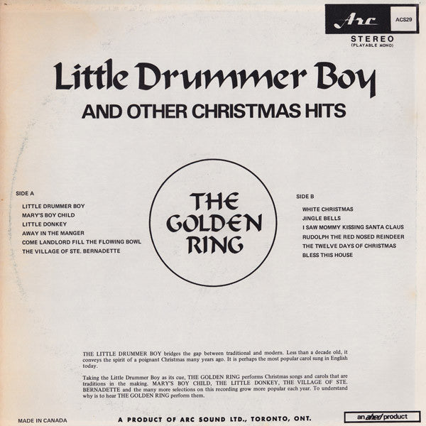 The Golden Ring – Little Drummer Boy - Pop, Folk, World, & Country,Christmas (Vinyl)