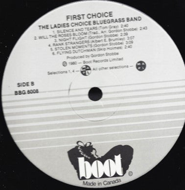 The Ladies Choice Bluegrass Band – First Choice -1980-Folk, World, & Country ,Bluegrass (Rare Vinyl)