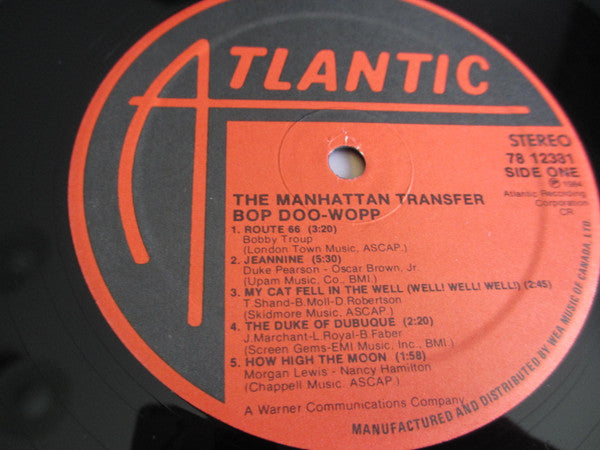 The Manhattan Transfer – Bop Doo-Wopp. - 1984-Smooth Jazz, Vocal, Swing,  Doo Wop (vinyl)